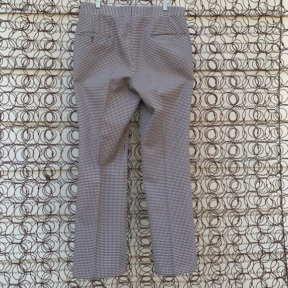 Vintage 70s brown houndstooth boot cut slacks - Picture 4 of 6